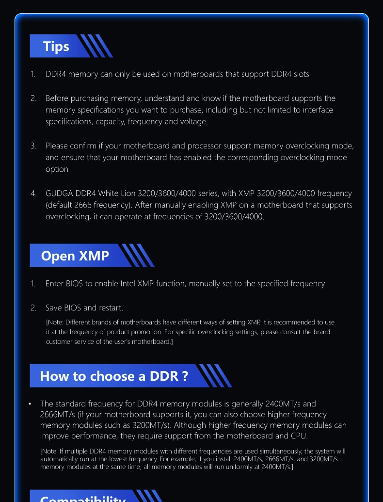 Fast Speed Computer Desktop DDR4 Memory for Gaming